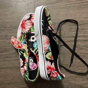 Floral Vans sz 7 womens